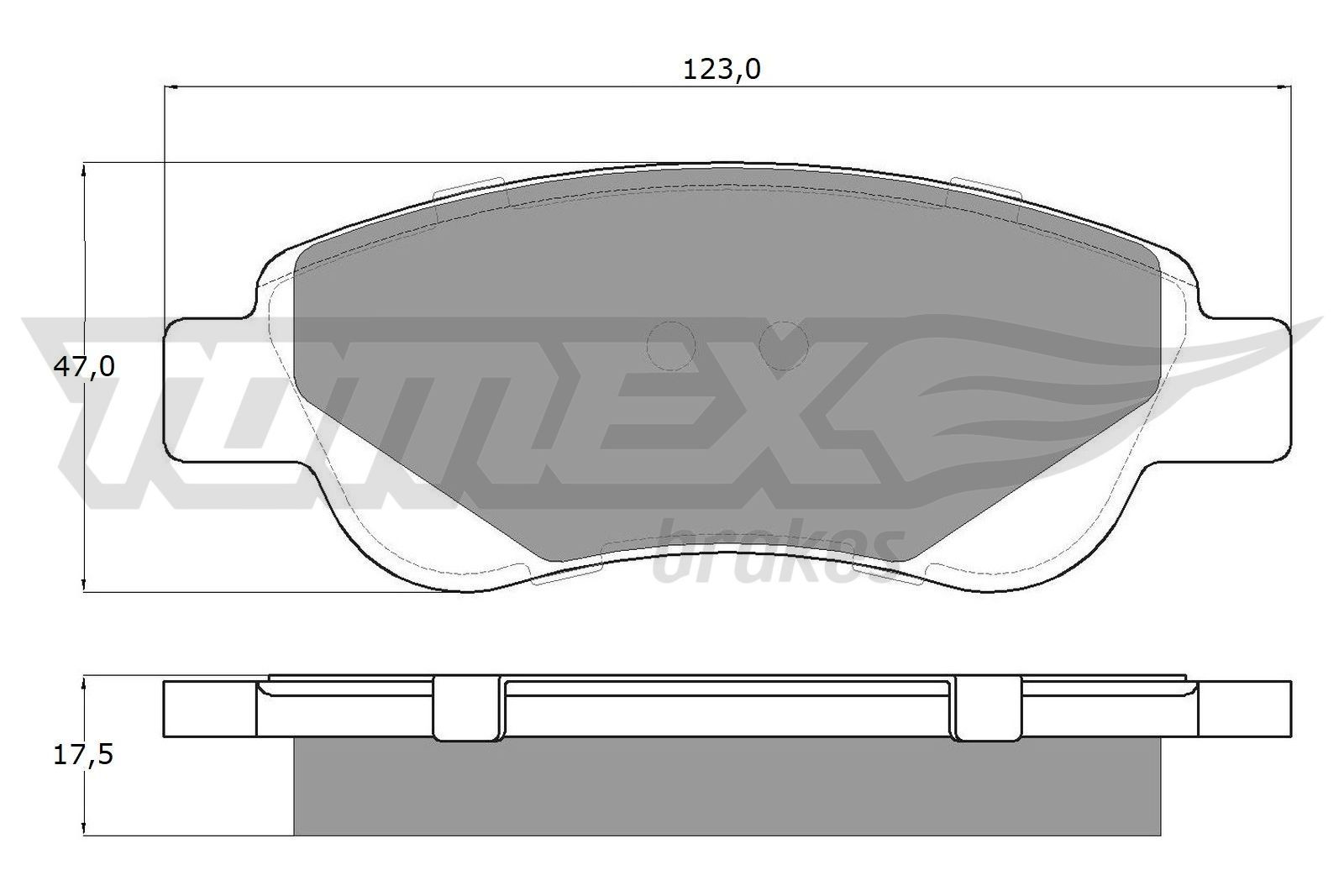 Obrázok Sada brzdových platničiek kotúčovej brzdy TOMEX Brakes  TX1437